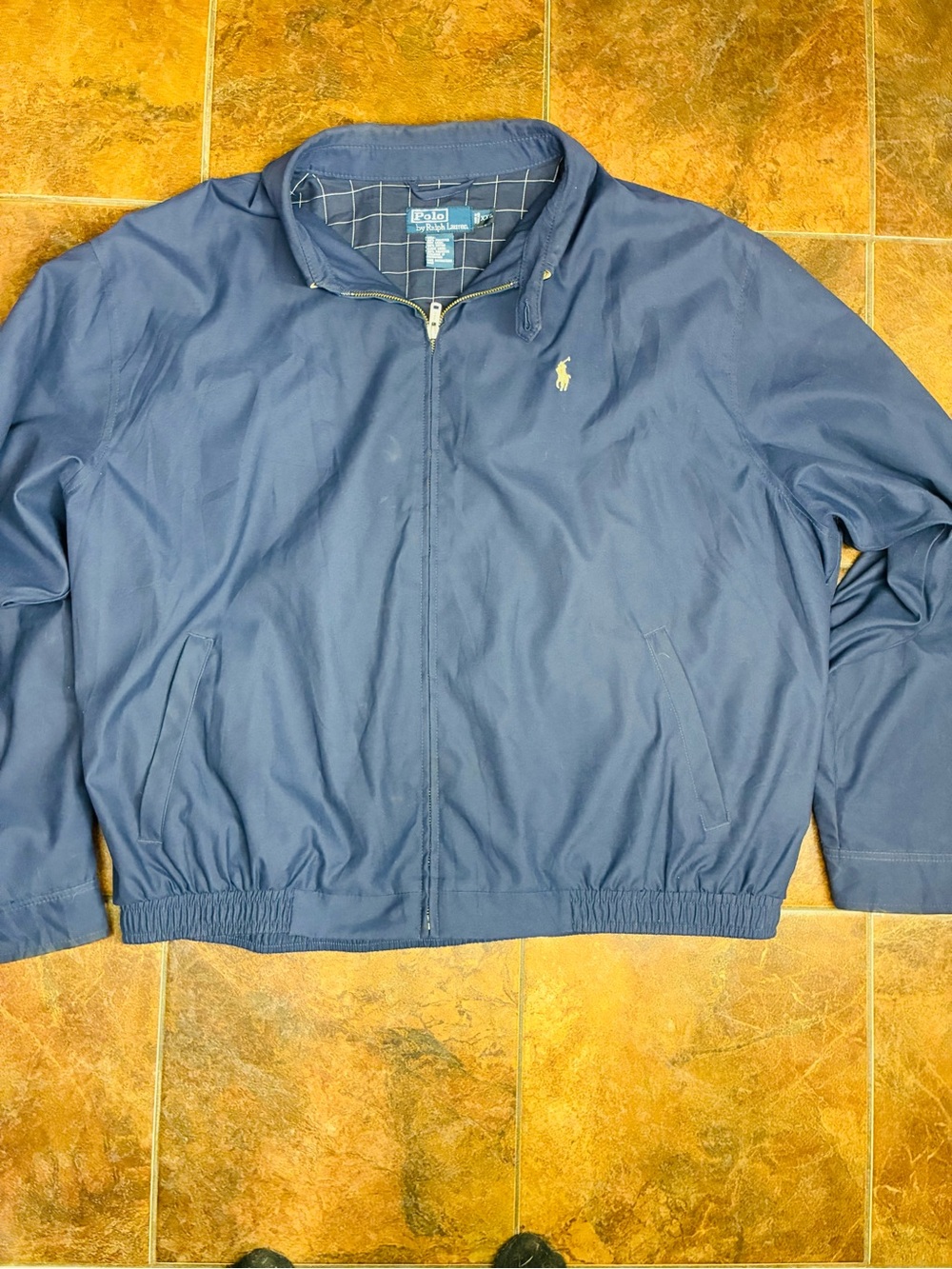 Ralph Lauren Navy Lightweight Zip Jacket with Polo Pony